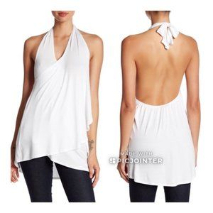 Ella Moss Halter Tank White S Honeymoon Bride Convertible Tie Wrap